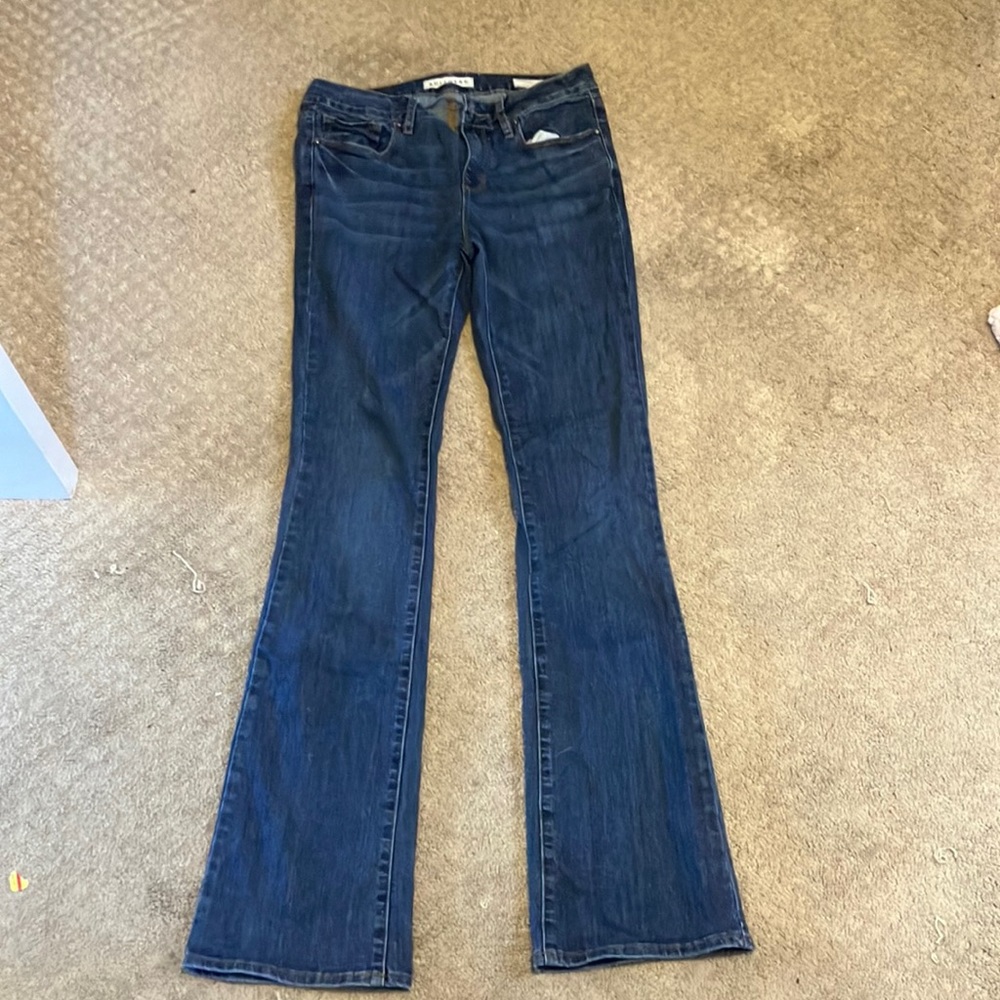 TWO PAIR Bullhead dark wash size 7 Long boot cut jeans